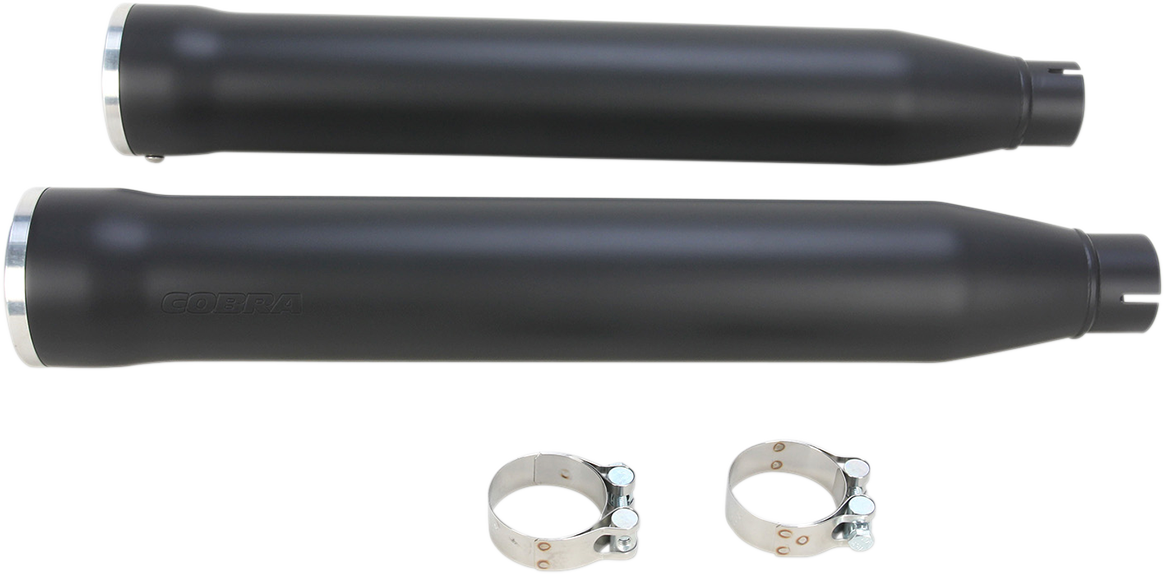 Slip-On Mufflers With Race Pro Tips - 3" - Black - '07-'17 FLSTF/FXSTD