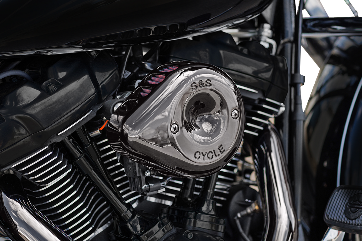 Stealth Mini Teardrop Air Cleaner - M8 - Lava Chrome