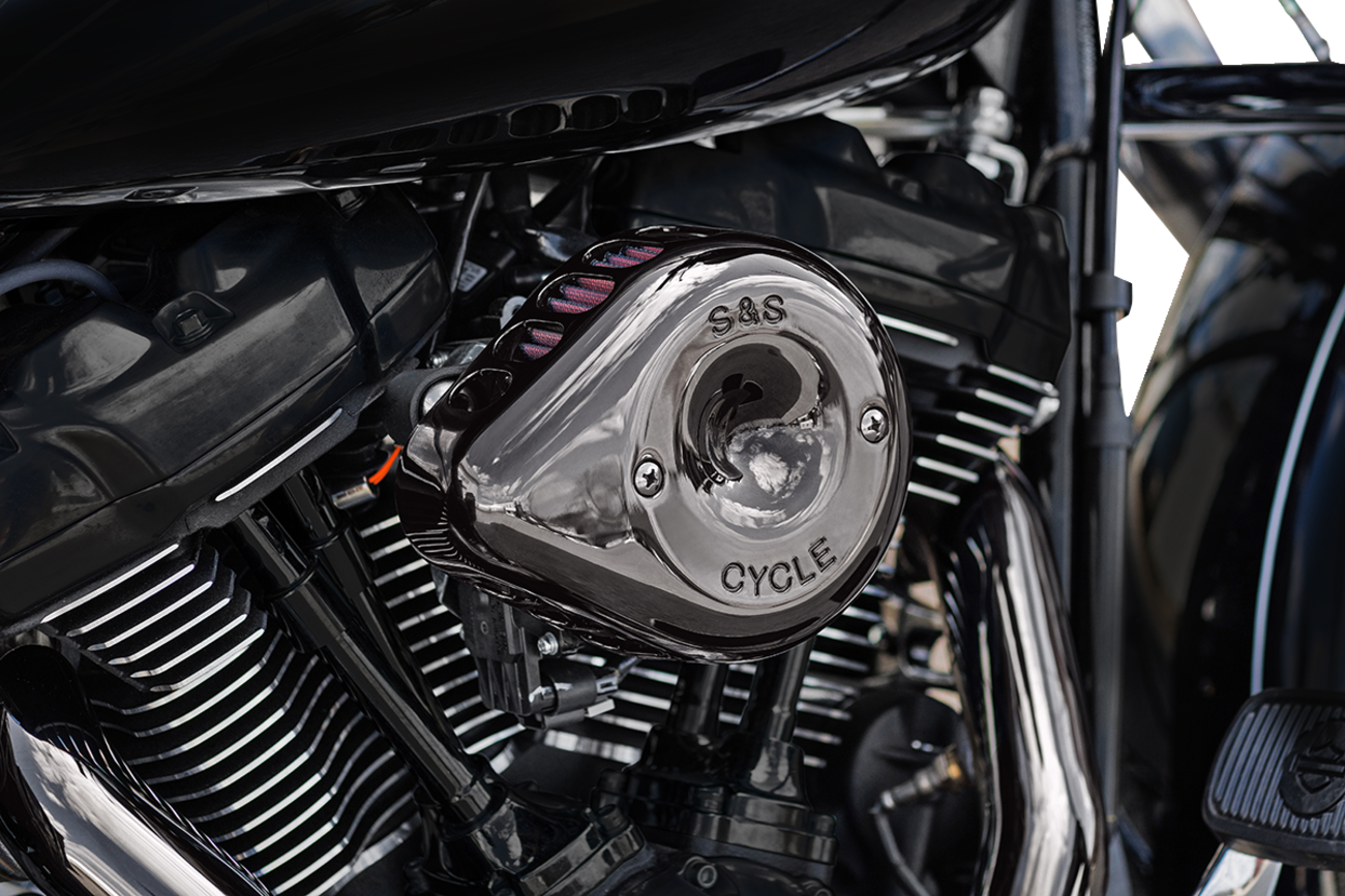 Stealth Mini Teardrop Air Cleaner - M8 - Lava Chrome