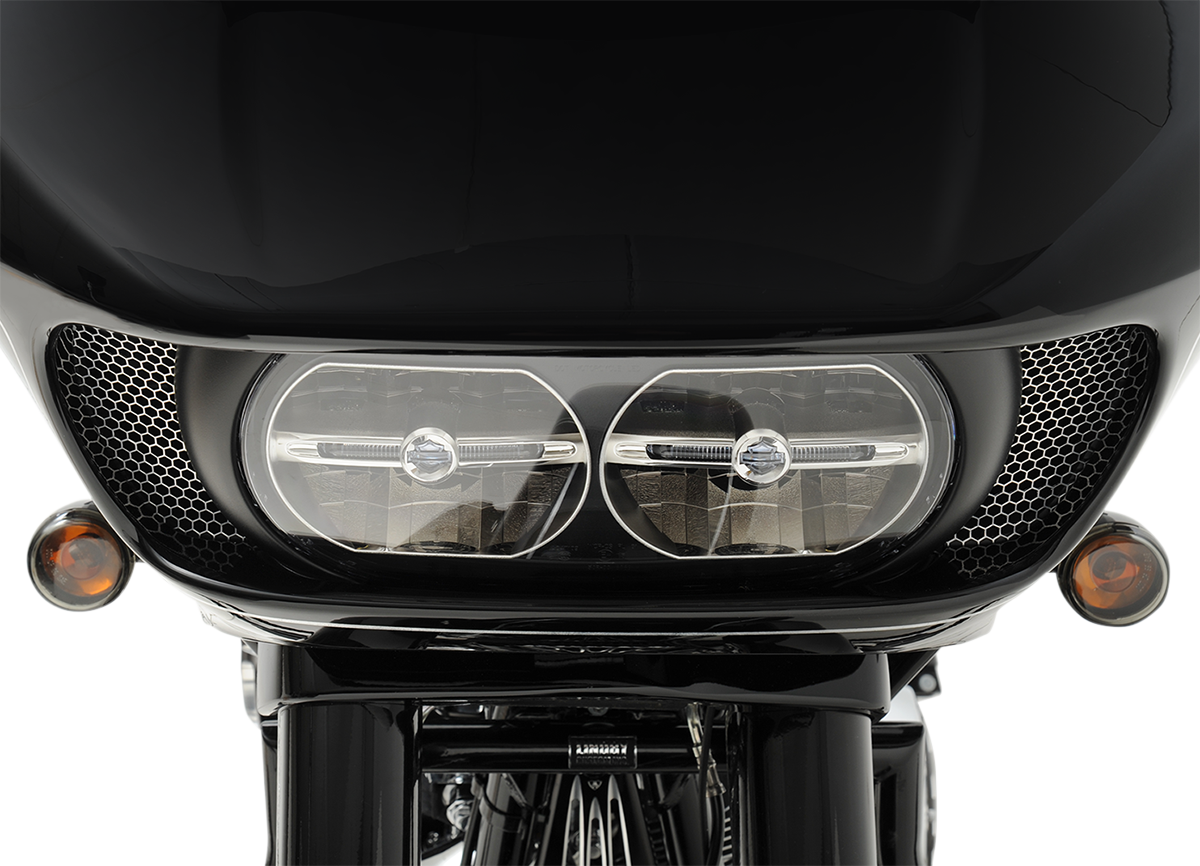 Fairing Vent Screen - Honeycomb - Chrome - FLTR