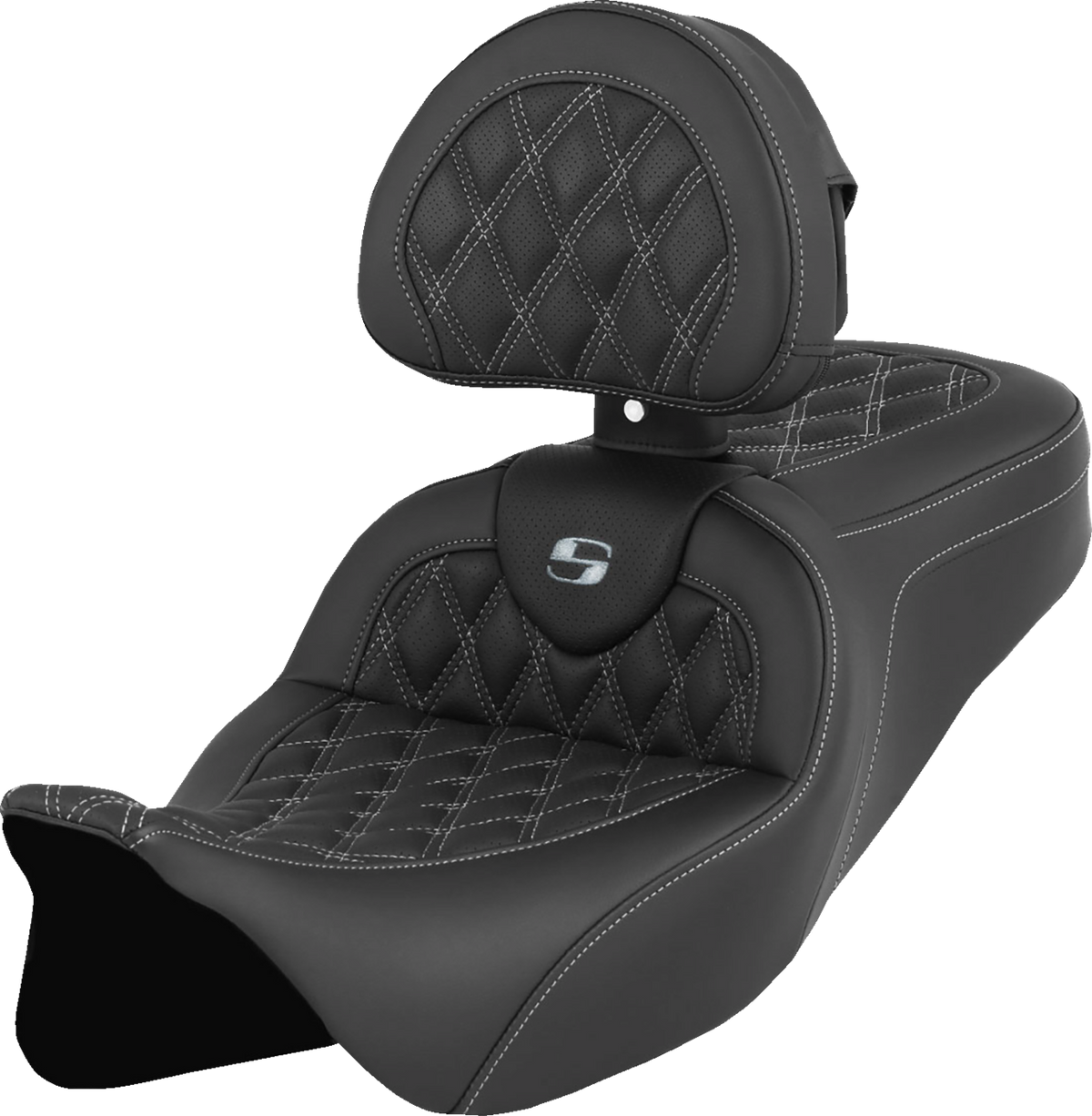 Roadsofa™ Seat - With Backrest - Silver Stitch - FL '08-'23