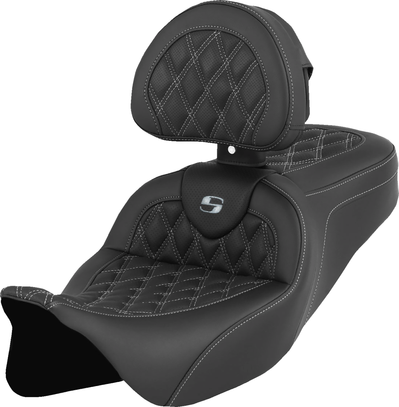 Roadsofa™ Seat - With Backrest - Silver Stitch - FL '08-'23