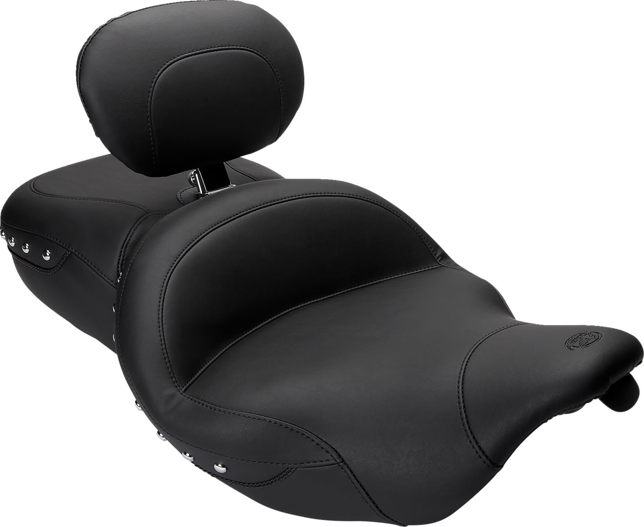 Super Touring Seat - Chrome Studded - Driver's Backrest - FL '08-'25