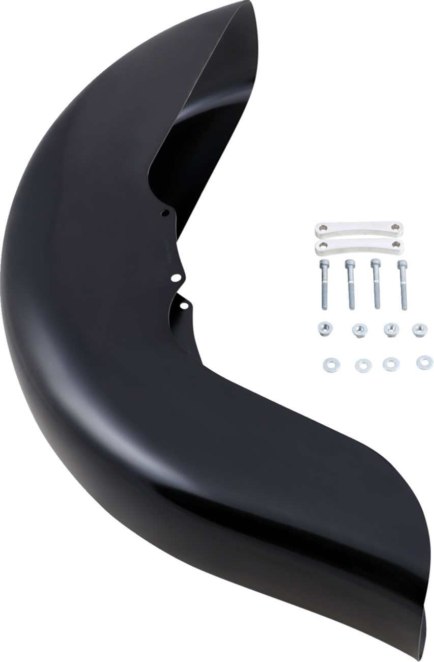 Benchmark Front Fender - Non-Raked - Black - 21" - HD Touring/Trike