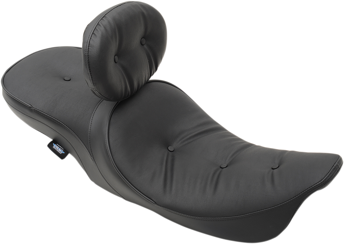 Low Touring Seat - Vinyl - Pillow - With Backrest Receiver - FL '99-'07