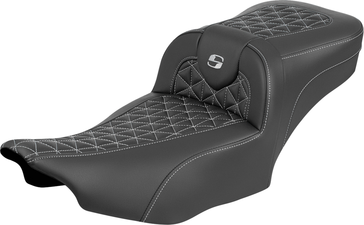 Roadsofa™ Extended Reach Seat - Without Backrest - Silver Stitch - FLH/FLT '23-'25