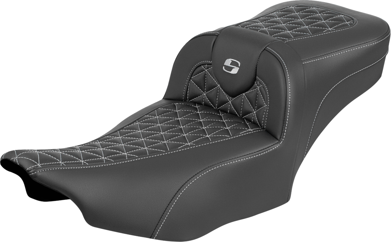 Roadsofa™ Extended Reach Seat - Without Backrest - Silver Stitch - FLH/FLT '23-'25