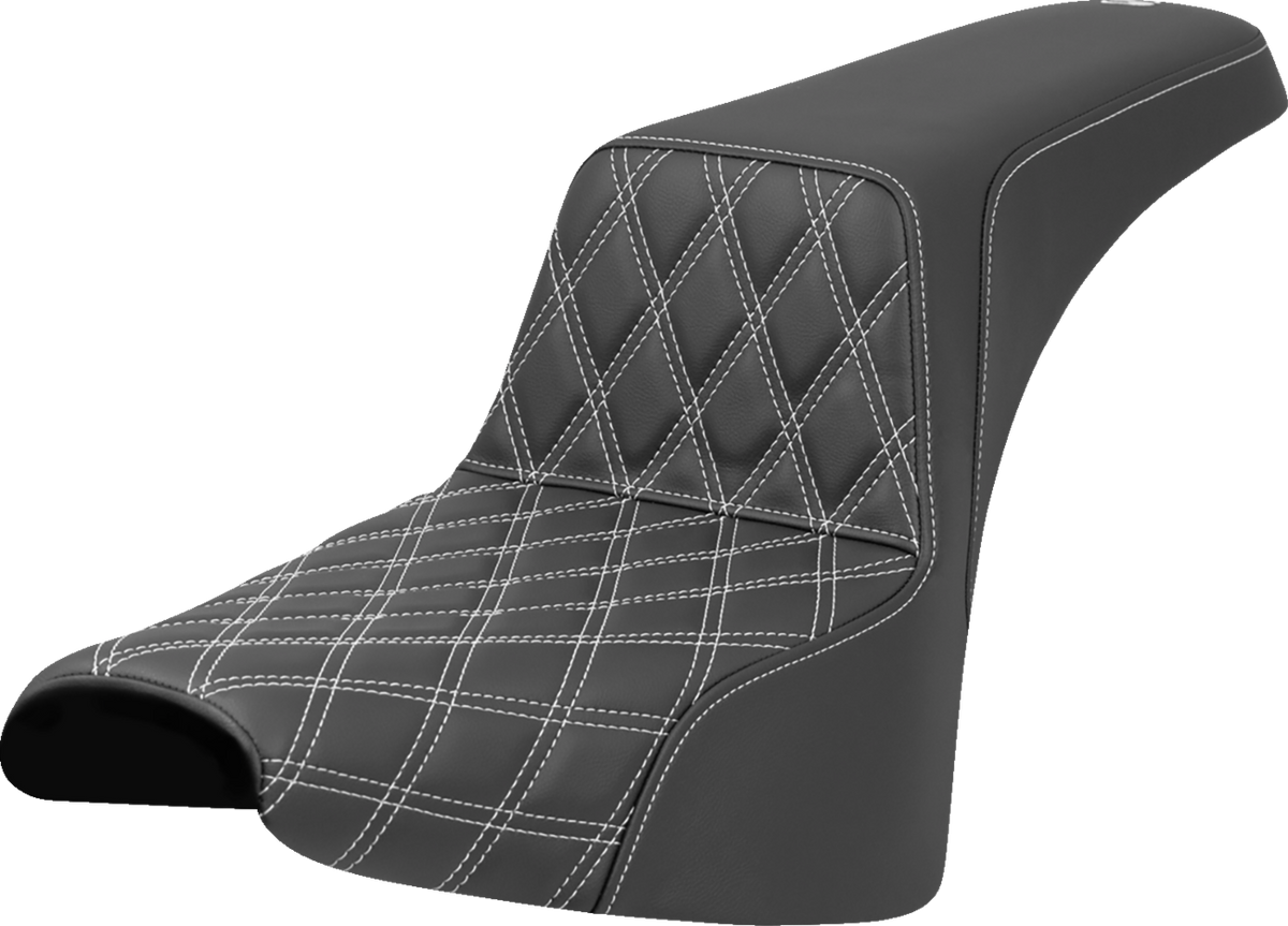 Step-Up Seat - Front Lattice Stitch - White Stitch - FXST/FXBB '18-'25