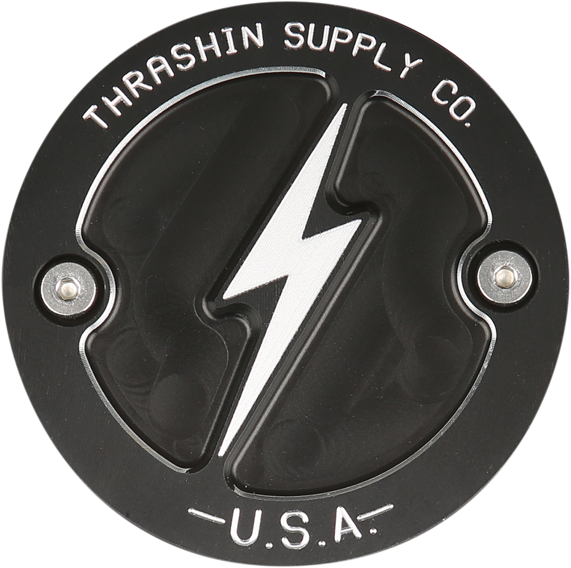 Points Cover - Dished - Black - 2 Hole - M8