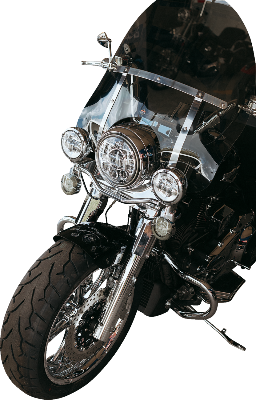 Adaptive Headlight With Adapter - 7" - Chrome