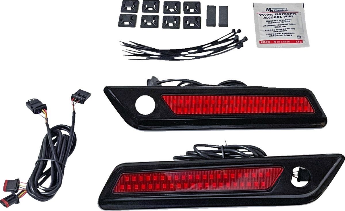 Latch Light - Saddlebag - Dual Color - Red - Black