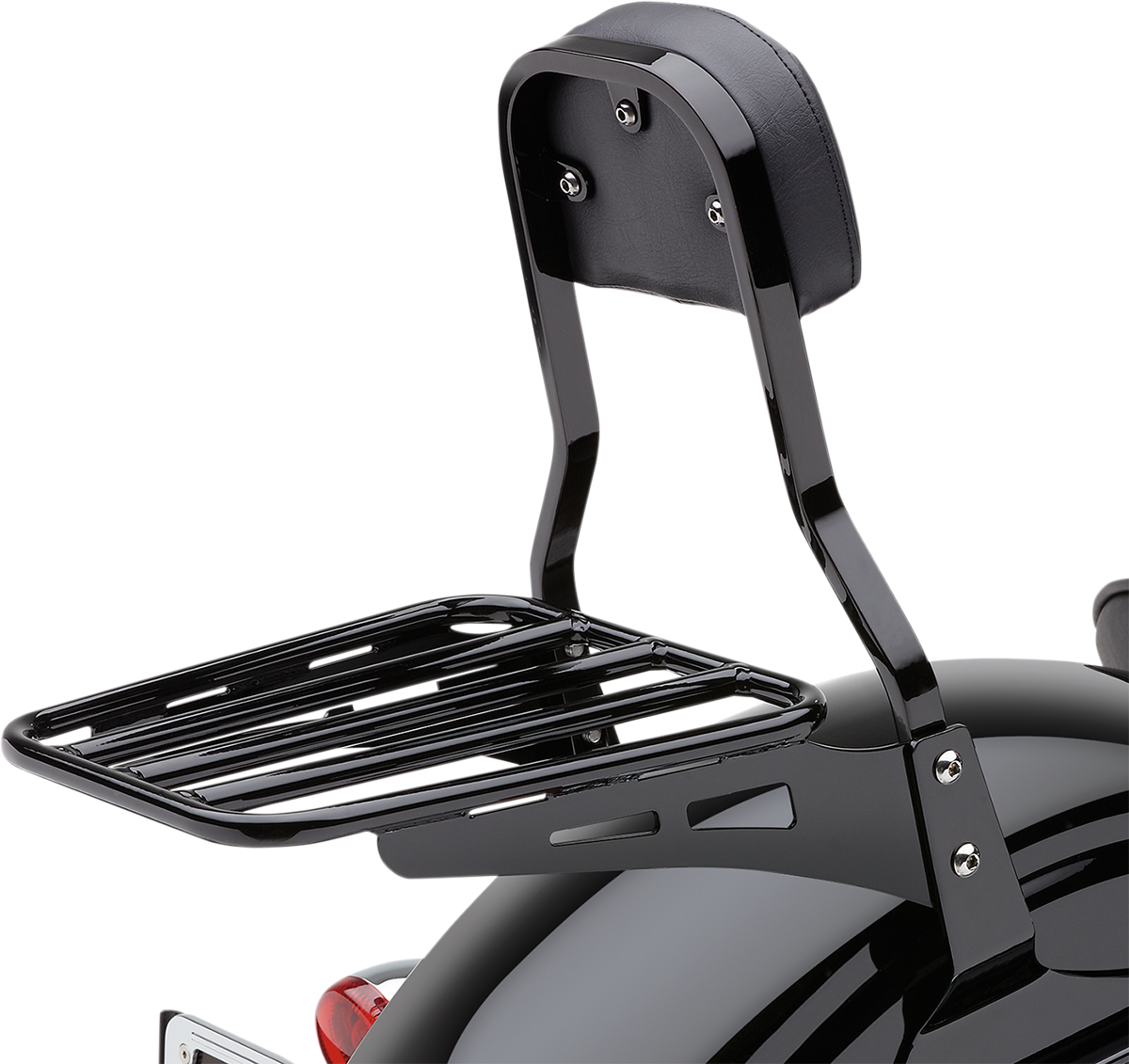 Sissy Bar Luggage Rack - Black - Tubular