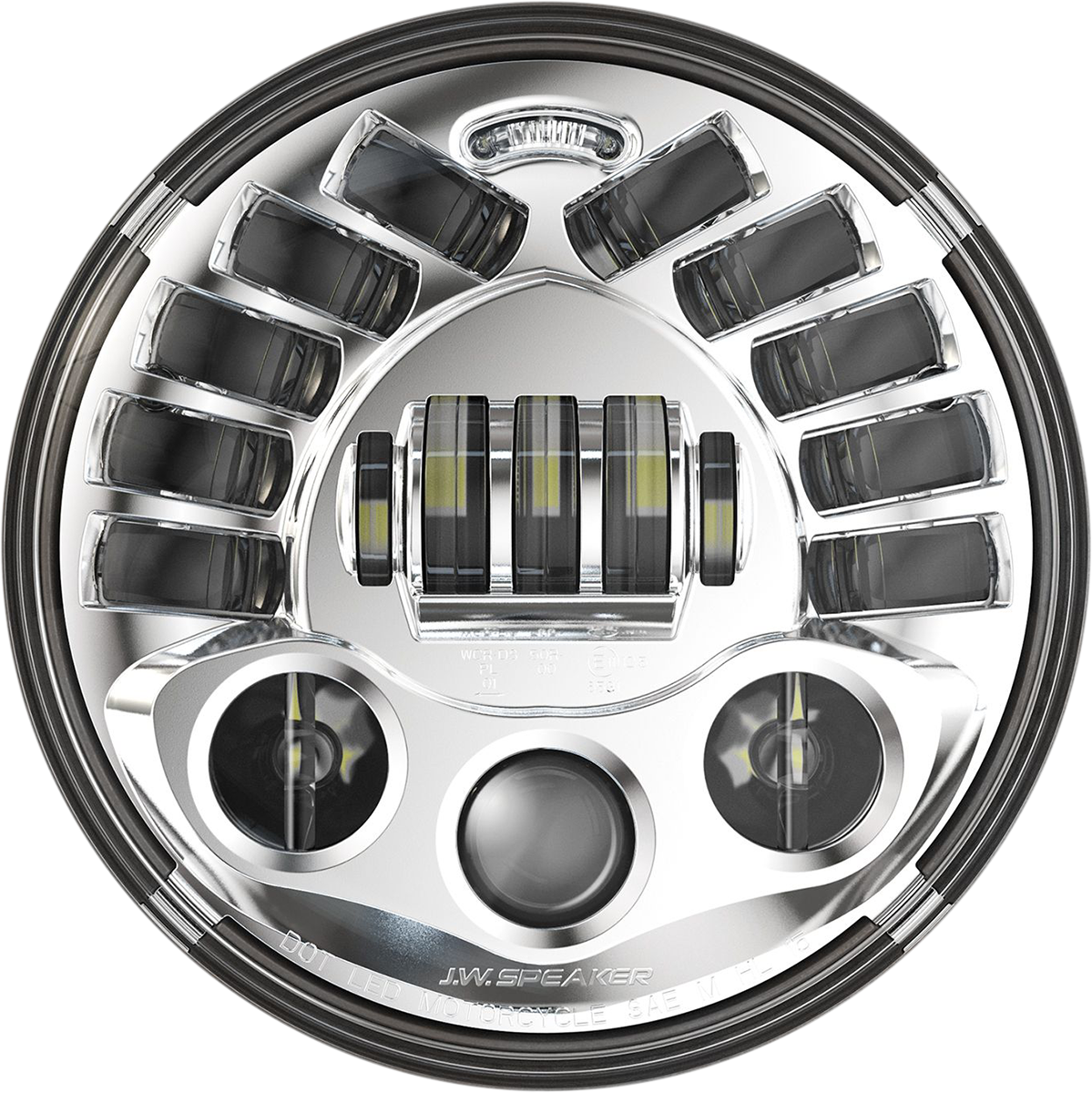 Adaptive Headlight With Adapter - 7" - Chrome