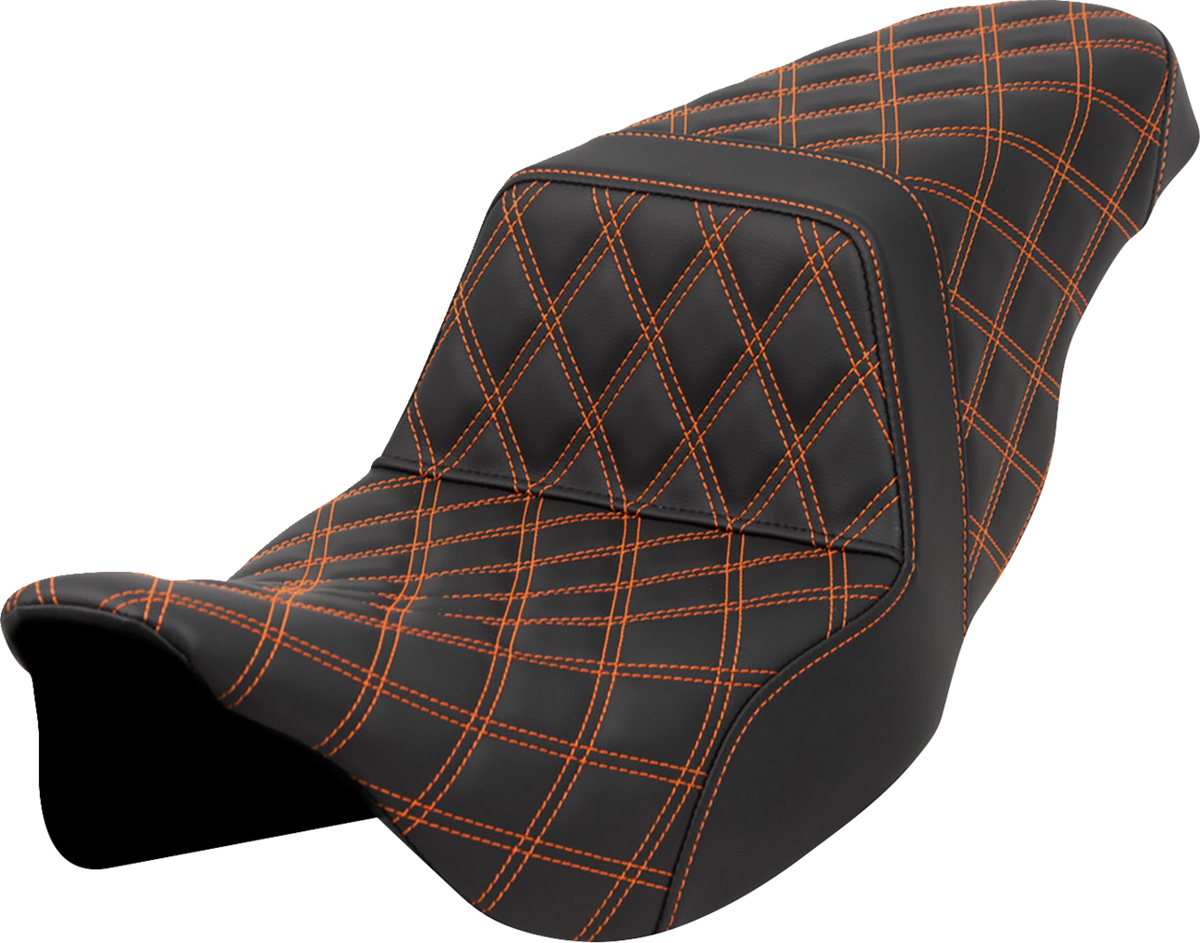 Step-Up Seat - Lattice Stitch - Orange Stitch - FLH/FLT '08-'23