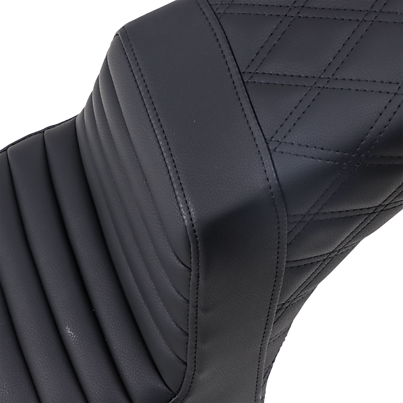 Step-Up Seat - Front Tuck-N-Roll/Rear Lattice Stitch - Black - Scout '18-'24