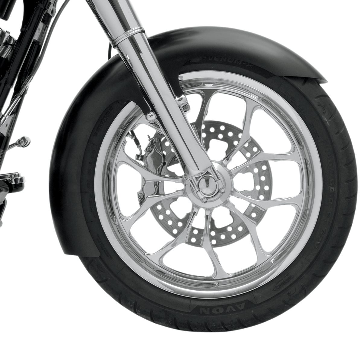 Slicer Front Fender - Black - 21" - HD Dyna/Softail