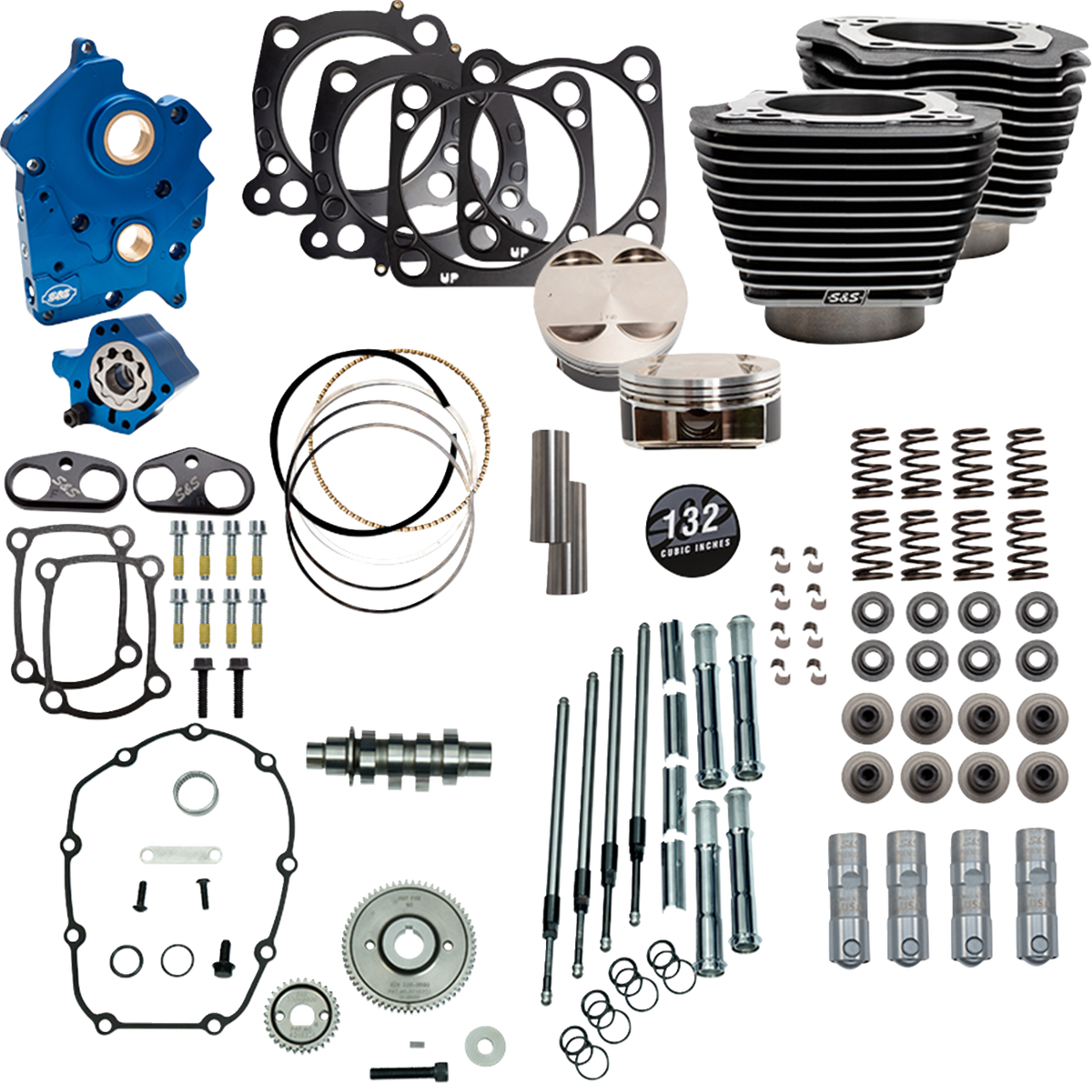 132" Power Pack - 550 Gear Drive - Water Cooled - Black Granite W/Highlight Fins - 114"/117" M8