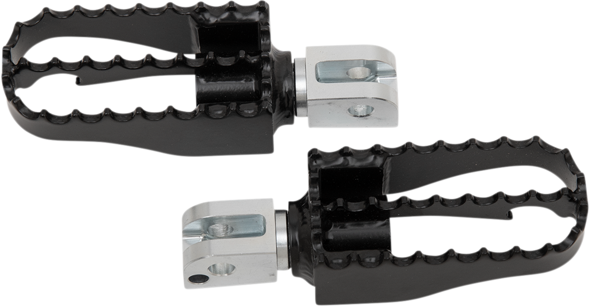 MX Foot Pegs - Passenger - Black/Chrome