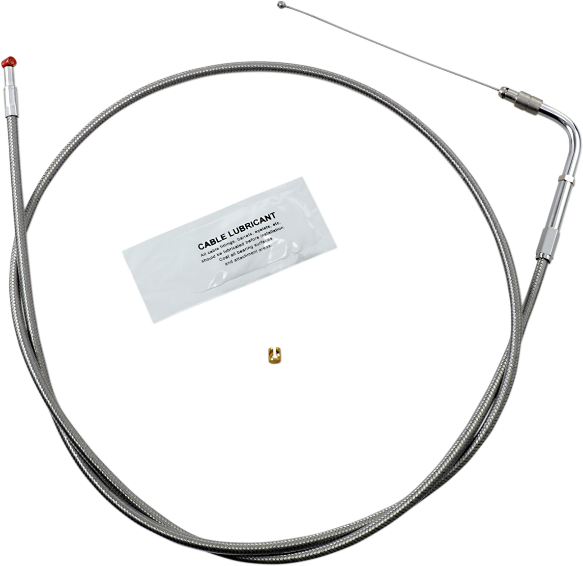 Stainless Steel Throttle Cable - +10" - '03-'07 FLH
