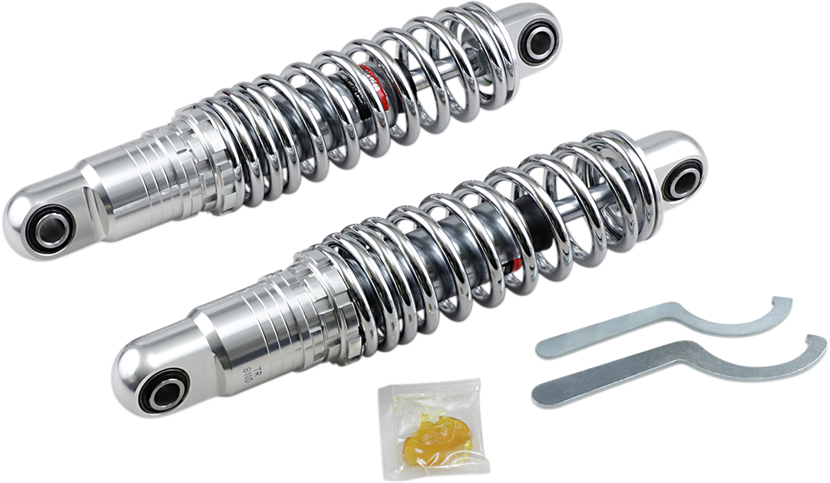 Premium Ride-Height Adjustable Shocks - 12" - Heavy Duty - Chrome