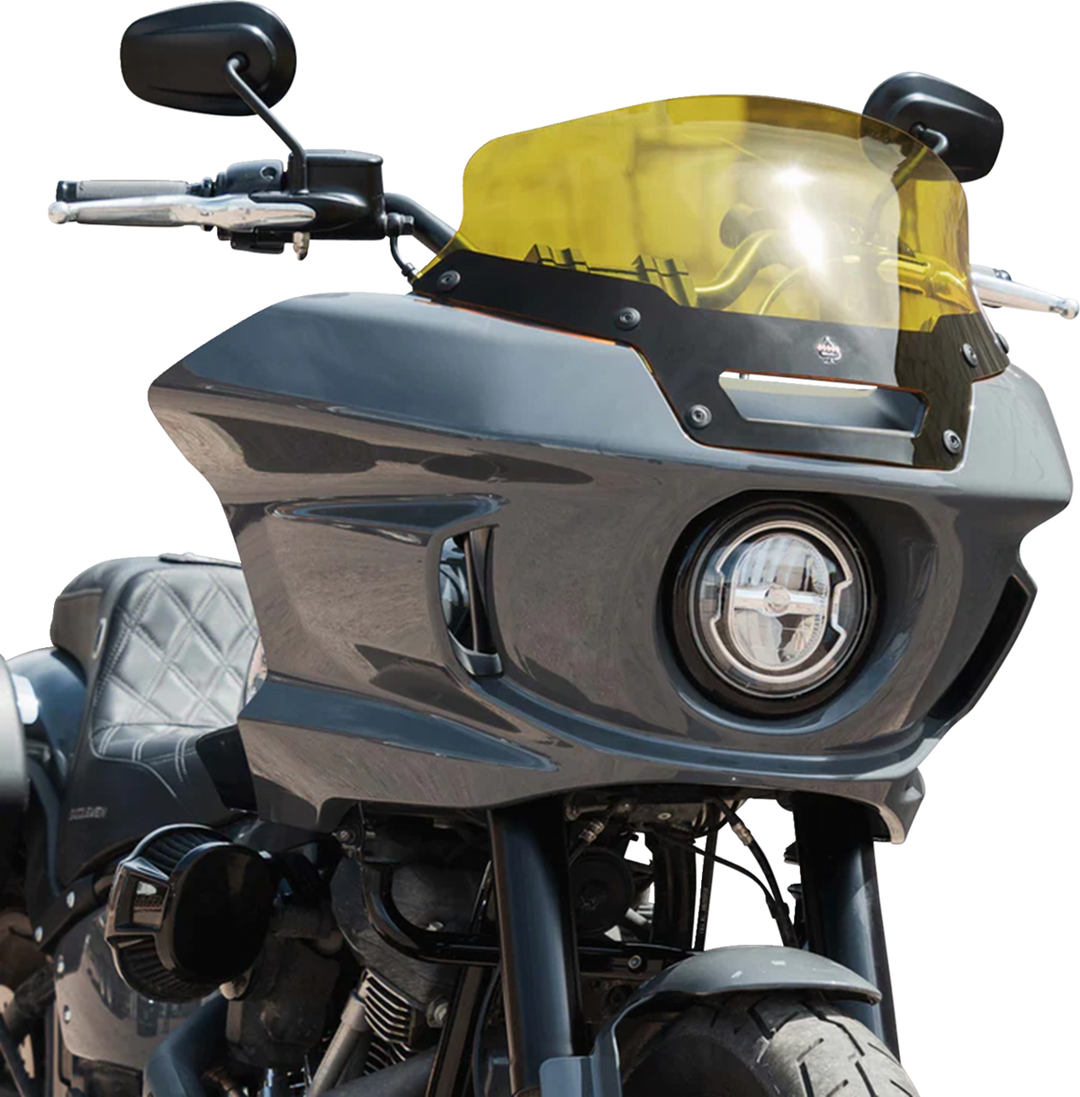 Kolor Flare® Windshield - 6" - Yellow - '22-'25 FXLRST
