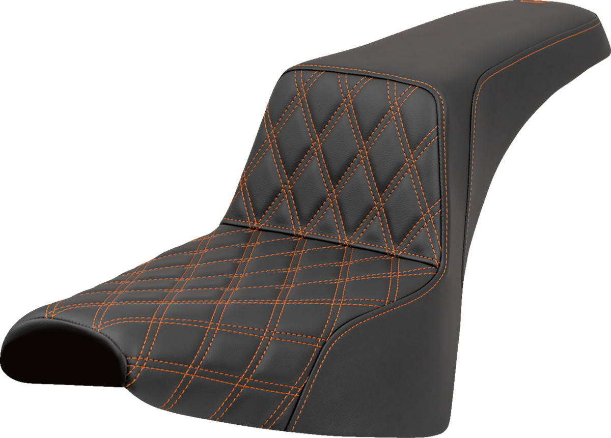 Step-Up Seat - Front Lattice Stitch - Orange Stitch - FXST/FXBB '18-'25