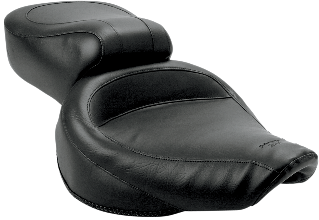 Vintage Style Seat - Wide - Smooth - Black - Dyna