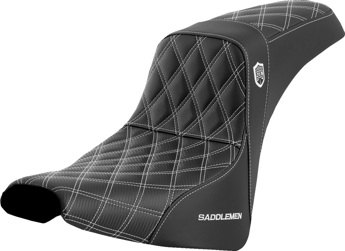 Pro Series SDC Performance Seat - W/O Backrest - White Stitch - FXBB/FXST '18-'23