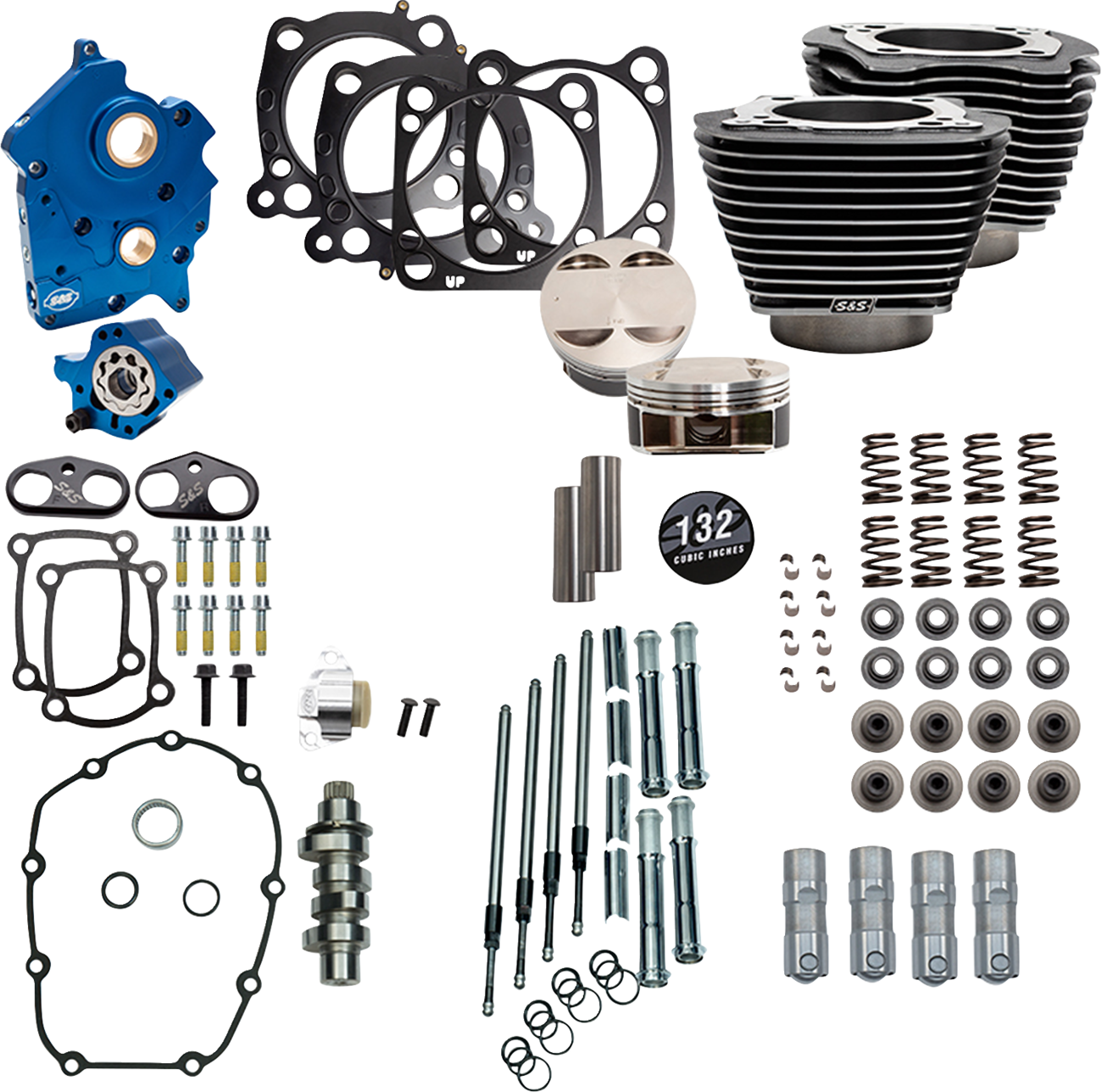 132" Power Pack - 550 Chain Drive - Water Cooled - Black Granite W/Highlight Fins - 114"/117" M8