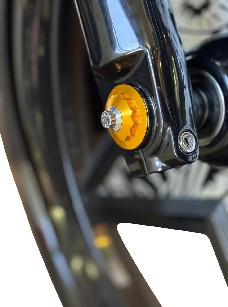 Y-Axle With 12 Point Style Axle Cover Kit - Custom - Front - Gold - 1"