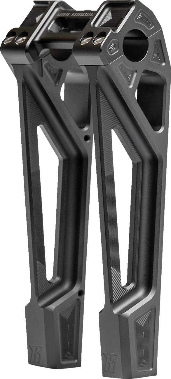 Fastback Risers - Includes Clamp - 10" - Black
