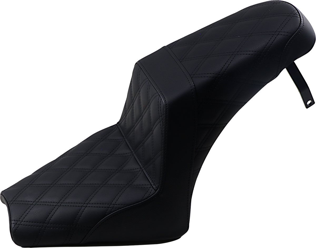 Step-Up Seat - Full Lattice Stitch - Black - Scout Bobber