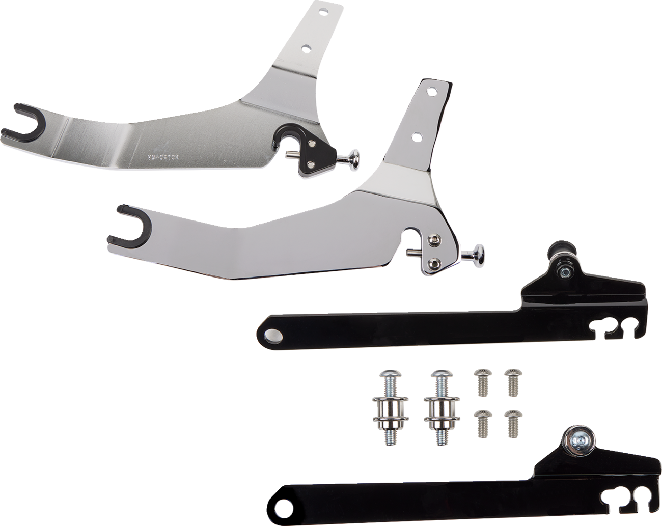 Backrest Kit - 11" - Chrome - Dyna