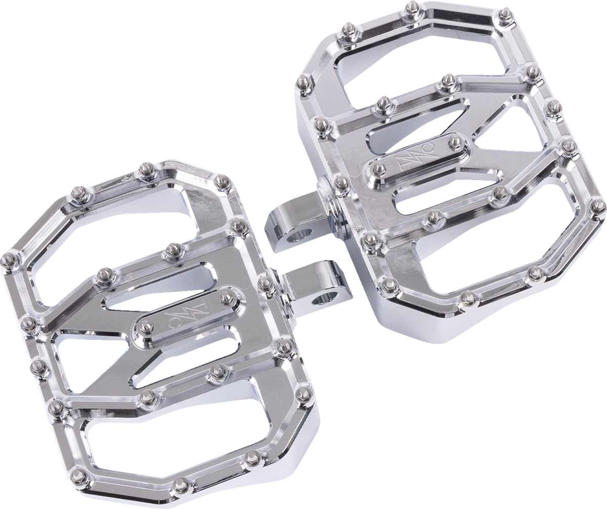 Mini Aggressor Floorboards - Chrome - Rear