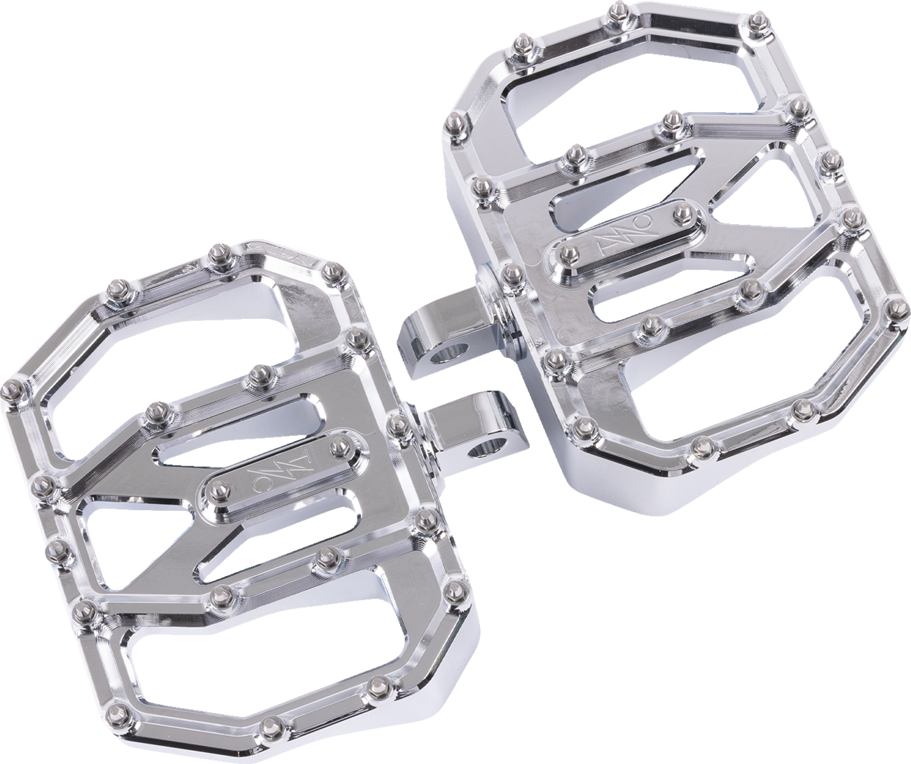 Mini Aggressor Floorboards - Chrome - Rear