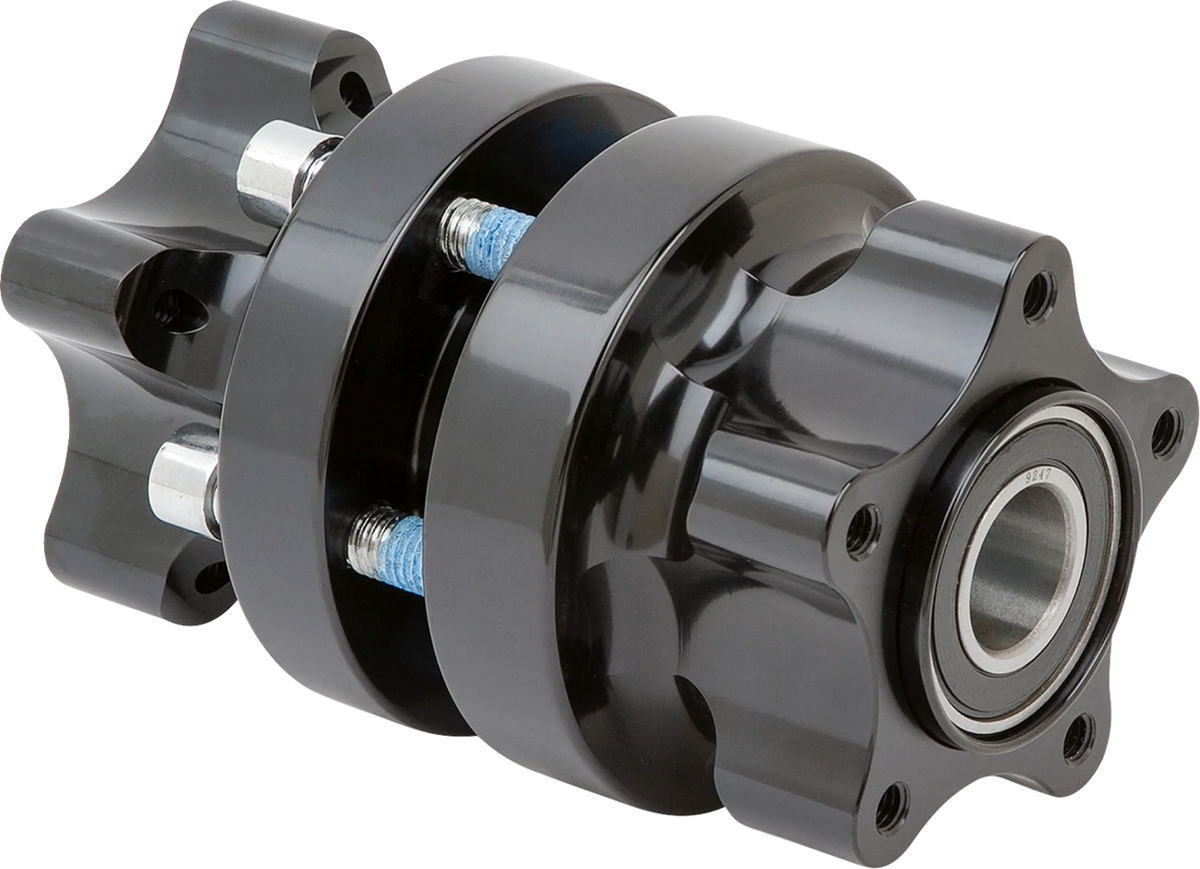 Hub - Cartridge - Front/Dual Disc - Black - Softail Low Rider S/St/El Diablo