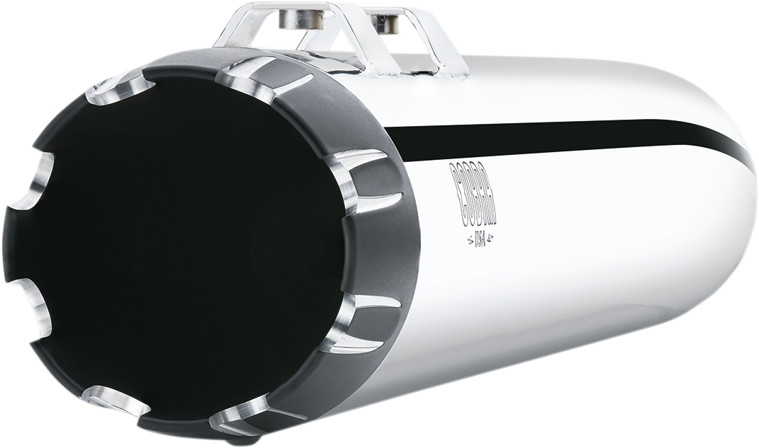 Slip-On Mufflers - 4" - Chrome With Contrast Cut Tip - '95-'16 FL