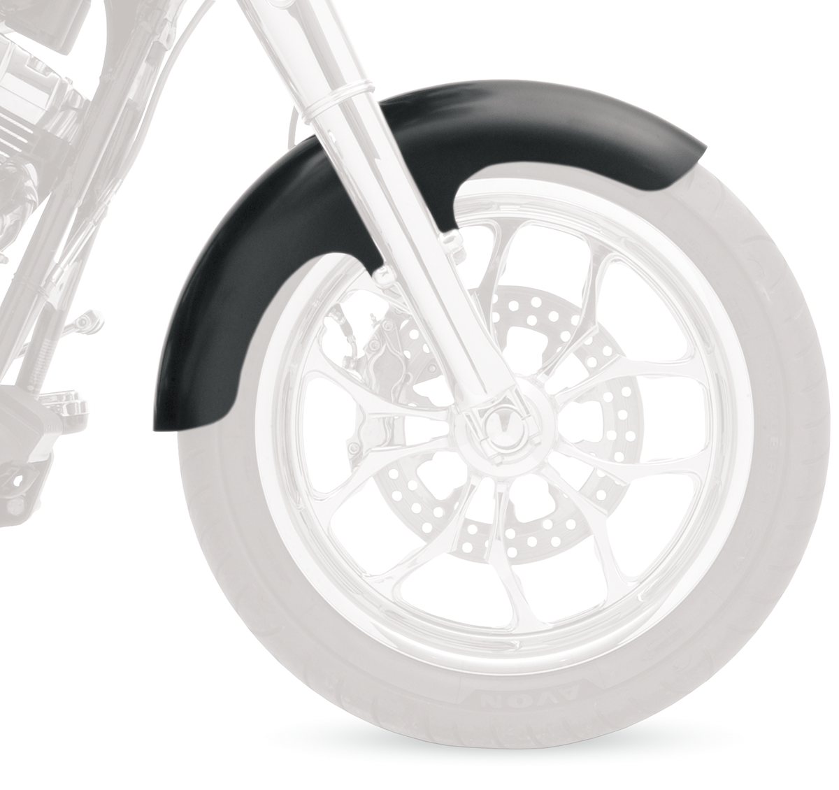 Thickster Front Fender - Black - 21" - HD Softail