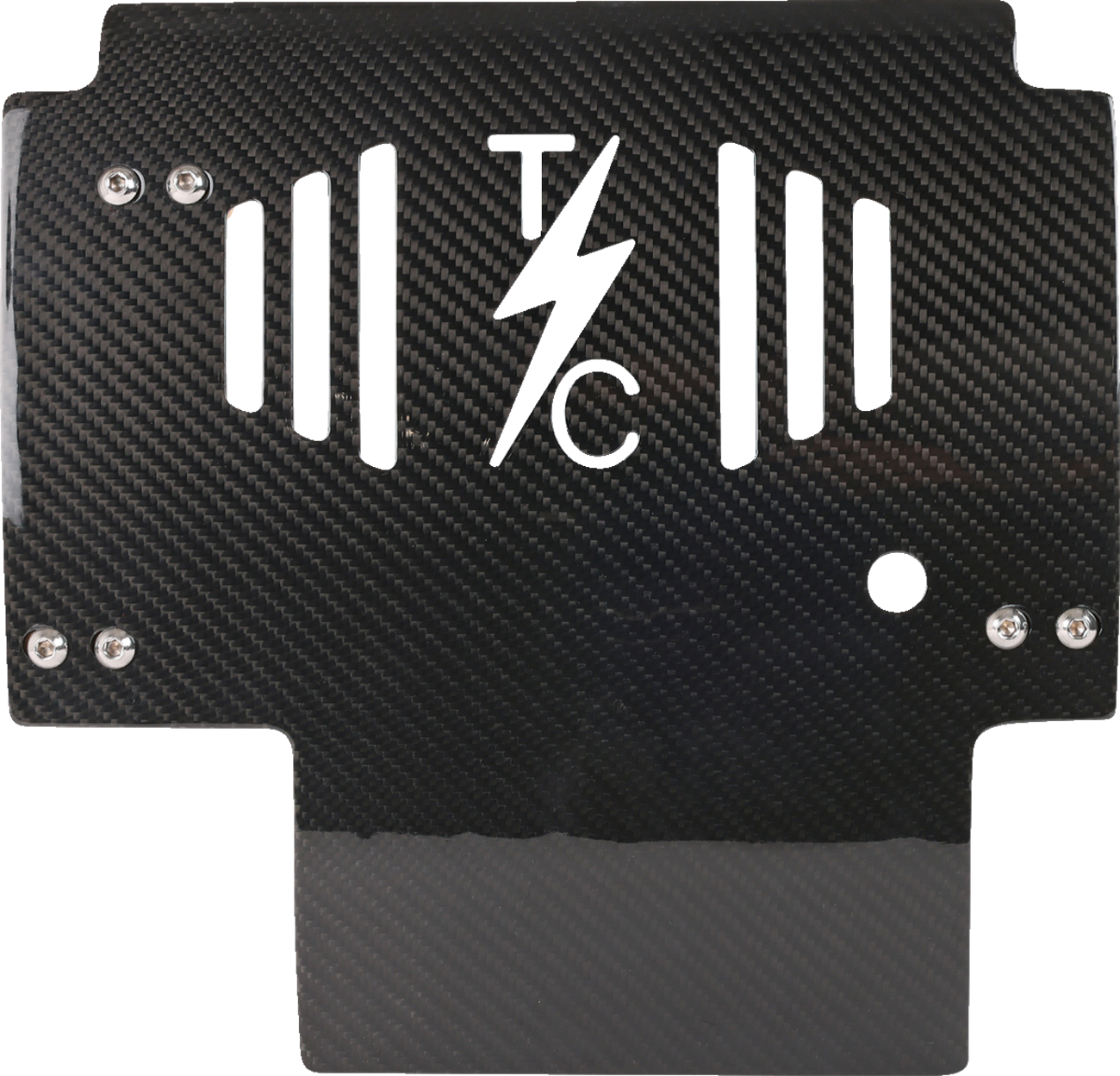 Skid Plate - Carbon Fiber/Gloss - With Black Brackets - FLHX/FLTRX
