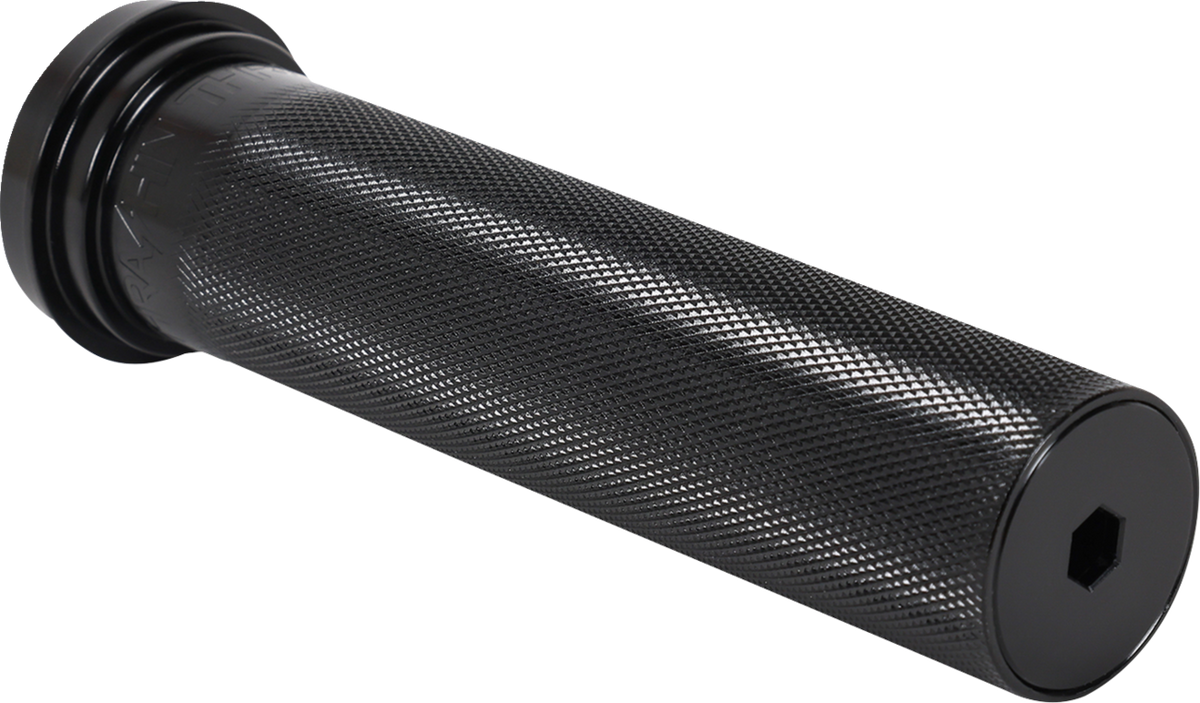 Throttle Tube - Knurled - 1" - TBW - Black