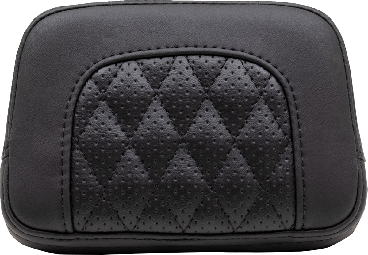 Squareback Sissy Bar Pad - Black - Diamond Stitch - Chief '22-'23