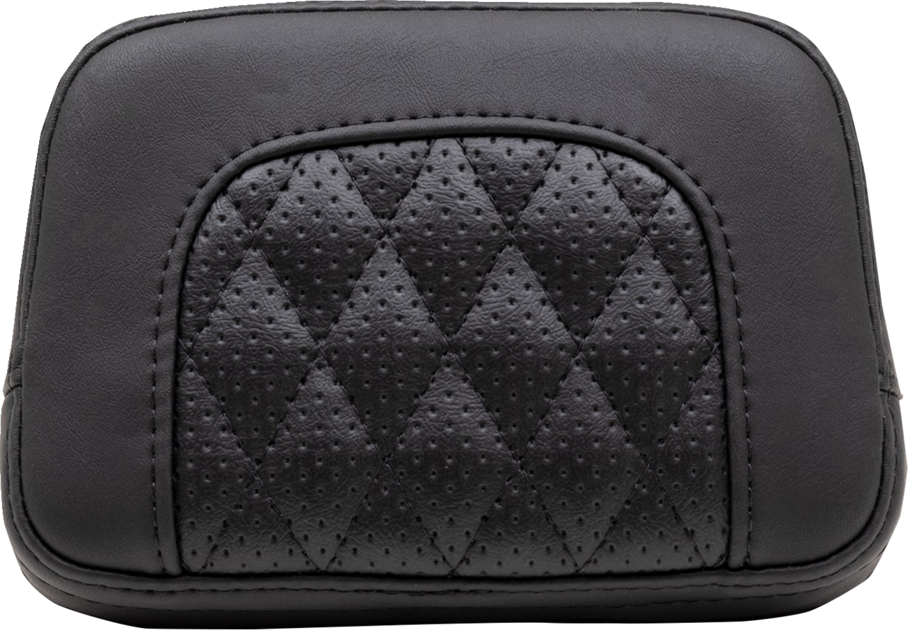 Squareback Sissy Bar Pad - Black - Diamond Stitch - Chief '22-'23