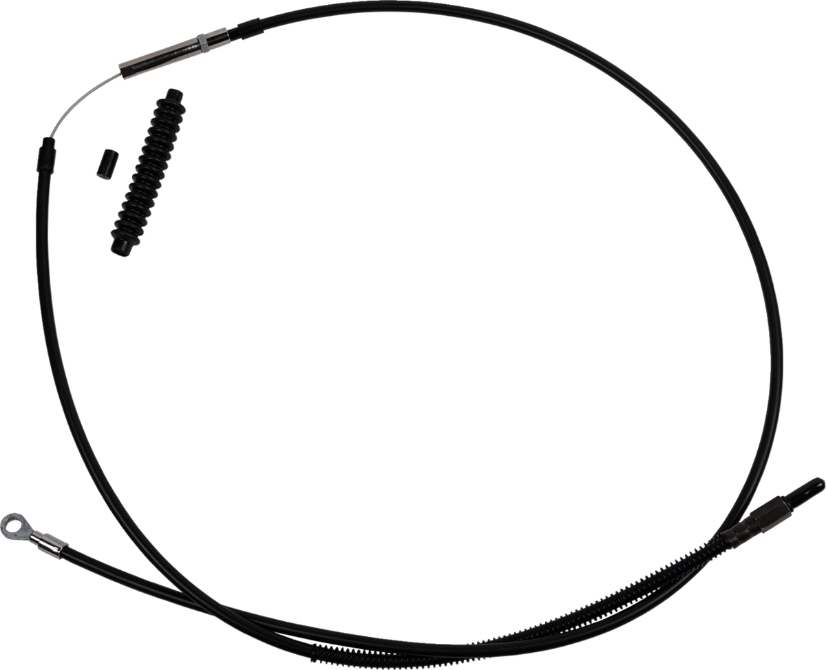 High-Efficiency Black Vinyl Clutch Cable - +10" Size