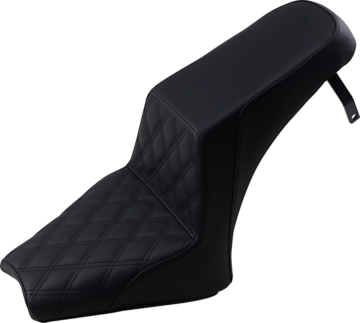 Step-Up Seat - Front Lattice Stitch/Rear Smooth - Black - Scout Bobber