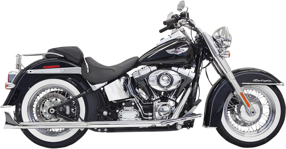 True Duals Exhaust System With Fishtail Mufflers — Without Baffles