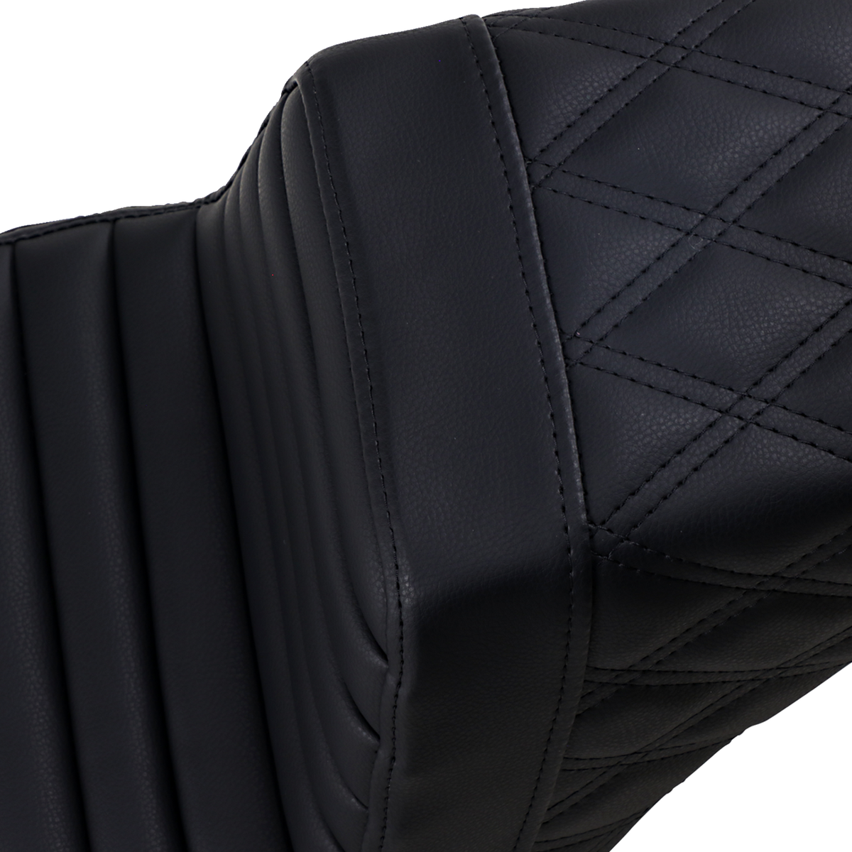 Step-Up Seat - Front Tuck-N-Roll/Rear Lattice Stitch - Black