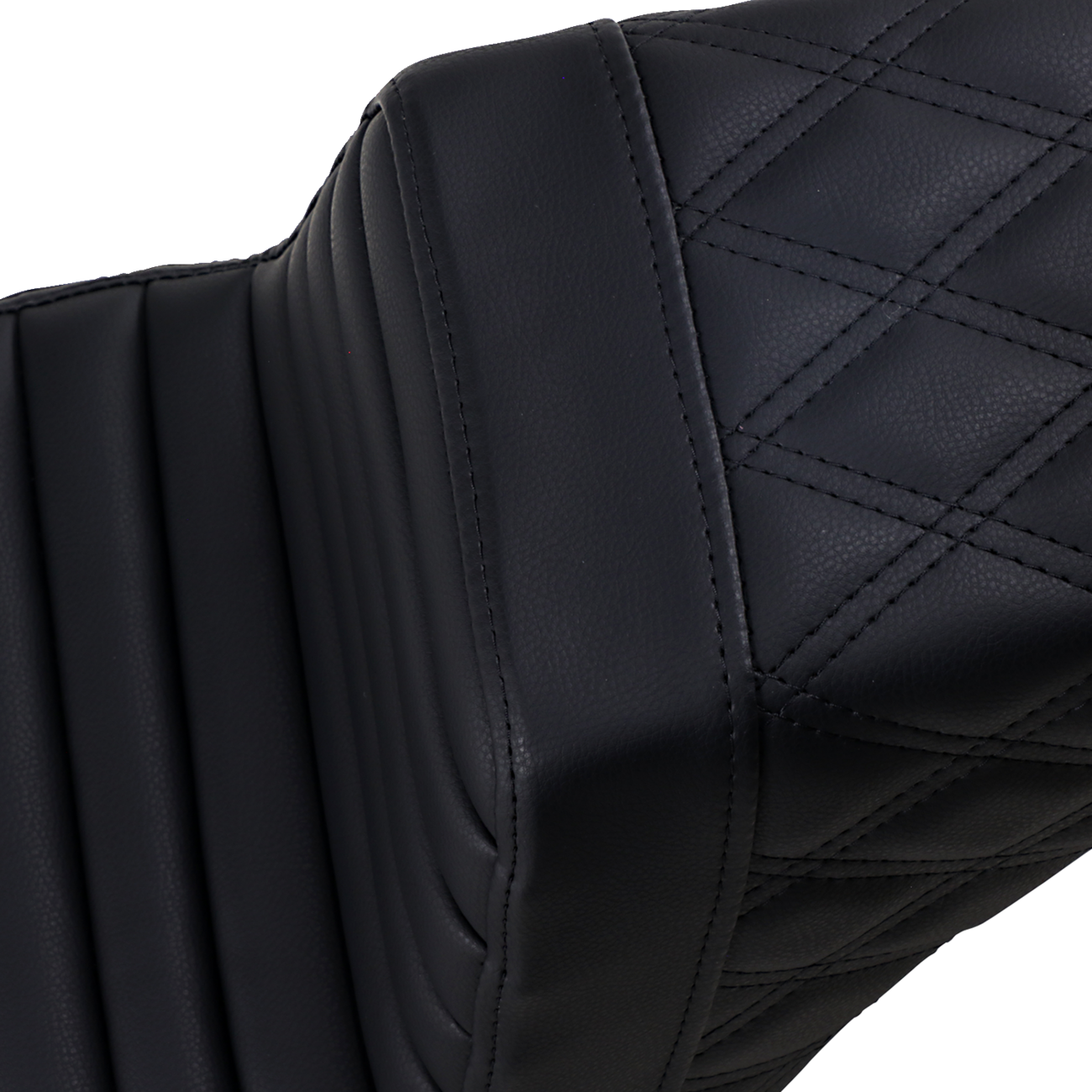 Step-Up Seat - Front Tuck-N-Roll/Rear Lattice Stitch - Black