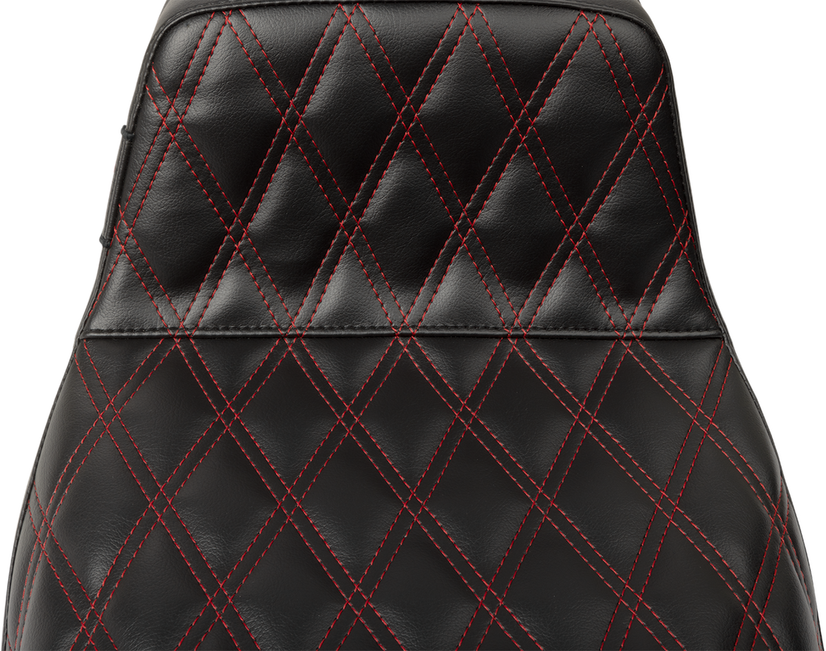 Tailwhip Seat - Red Double Diamond Stitch - FLH/FLT '23-'25
