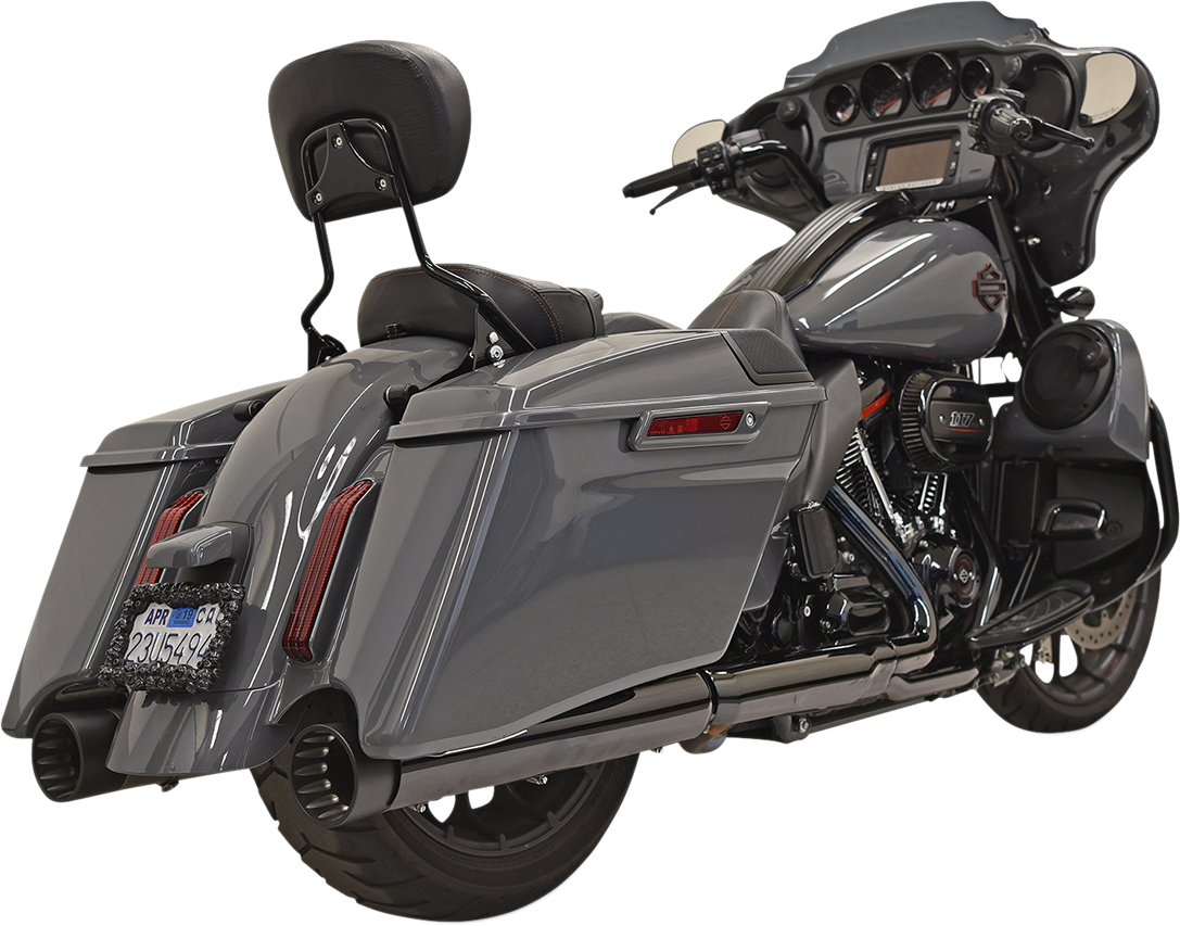 DNT Straight Can Mufflers For M8 CVO - Chrome/Black