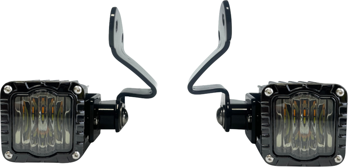 Front Turn Signals - Shark Demon® - LED - Amber/White - Smoke